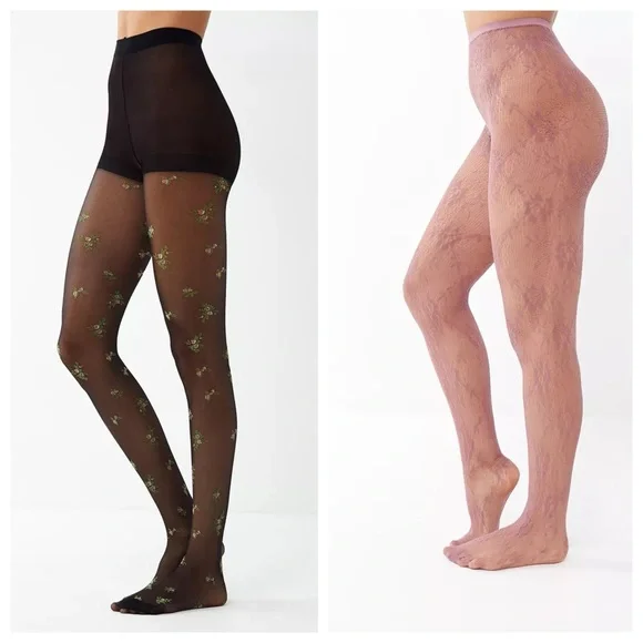 OUT FROM UNDER 2 PACK FASHION TIGHTS- NEW IN BOX SIZE M/L - Picture 1 of 11